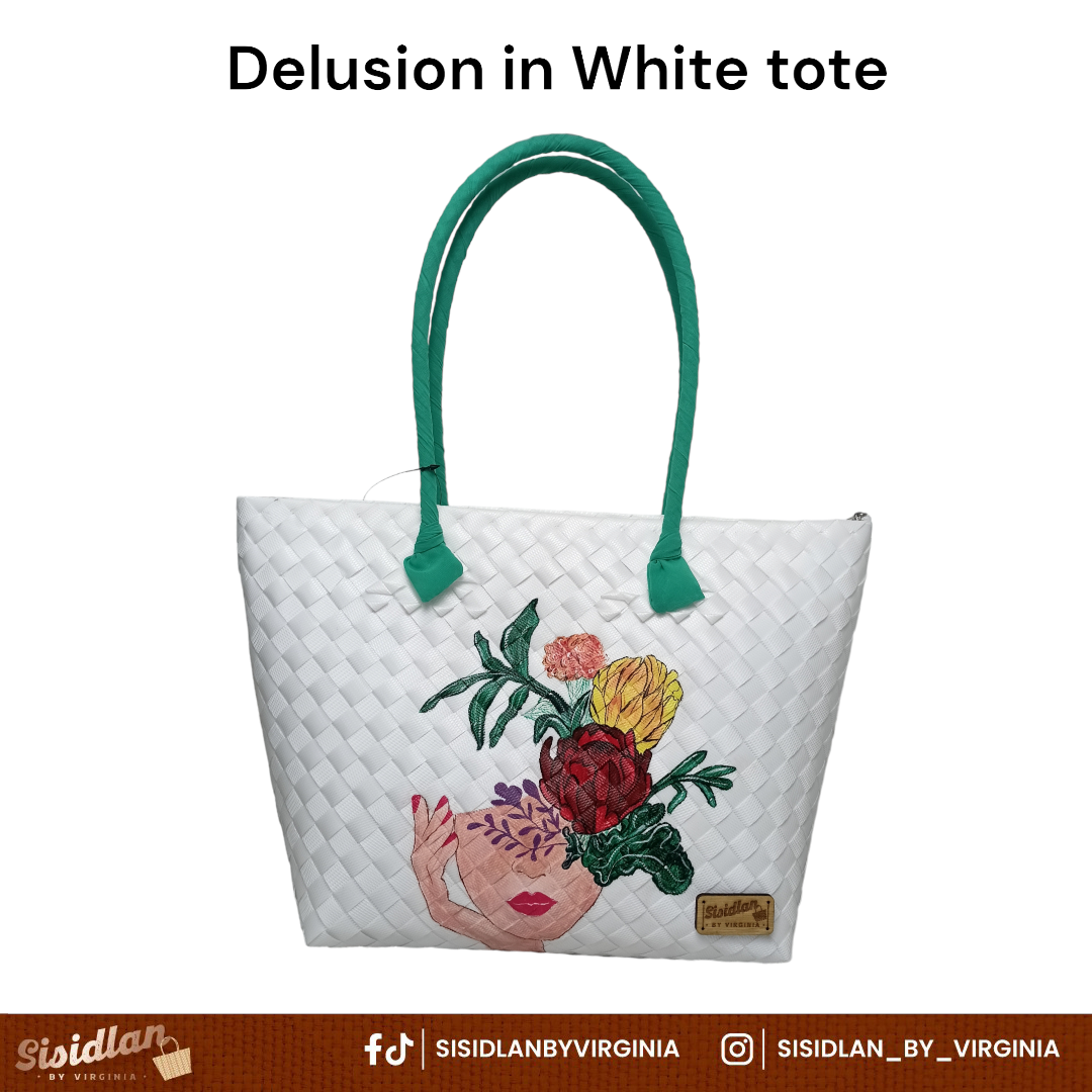 SISIDLAN'S LADIES HAND-PAINTED TOTEBAG